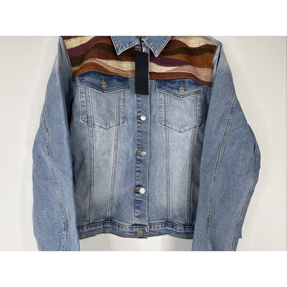Driftwood Jeans Denim Jacket Arizona Sunrise Womens Plus Size 3X Embroidered NEW - Picture 7 of 16